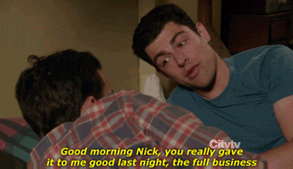 New Girl Quote (About last night gifs gay full business bromance)
