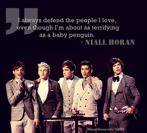 Niall Horan Quote (About protect love friends defend baby penguin)