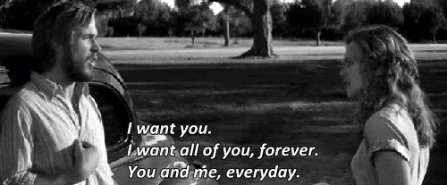 The Notebook (2004)  Quote (About want romantic love gifs forever everyday black and white)