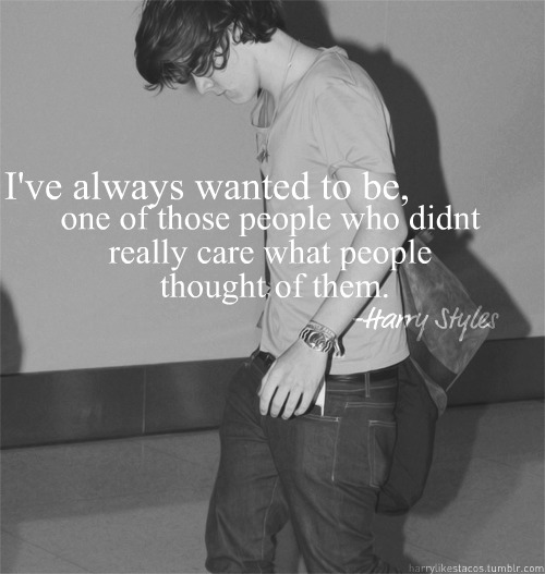 Harry Styles Quote (About care) , CQ