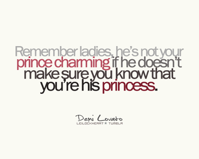 Demi Lovato Quote (About princess prince charming love 