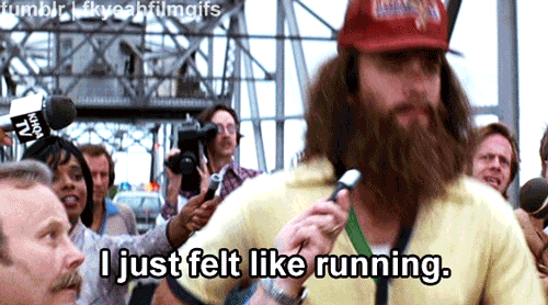 Forrest Gump (1994)  Quote (About sports running run marathon gifs beard)