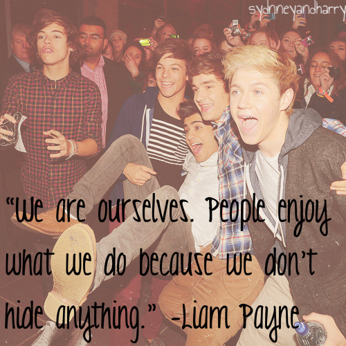 Liam Payne  Quote (About ourselves hide fans)
