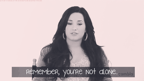 Demi Lovato Quote (About single self injury Self harm self damage rehab lonely hopeless hope gifs friends Eating Disorders Depression depressed Bullying Bipolar alone)