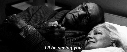 The Notebook (2004)  Quote (About sleep seeing old couple old love heaven goodnight gifs forever die death black and white)
