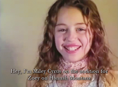 Miley Cyrus  Quote (About zoey miley stewert Hannah Montana gifs cute auditions adorable)