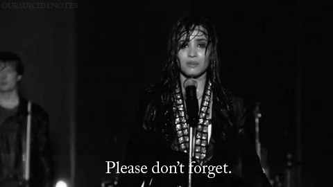 Demi Lovato Dont Forget Quote (About remember memory goodbye gifs forget farewell bye black and white)