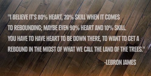 LeBron James  Quote (About trees skill rebound heart basketball)