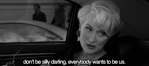The Devil Wears Prada (2006)  Quote (About stars silly gifs fame everyone dream black and white)