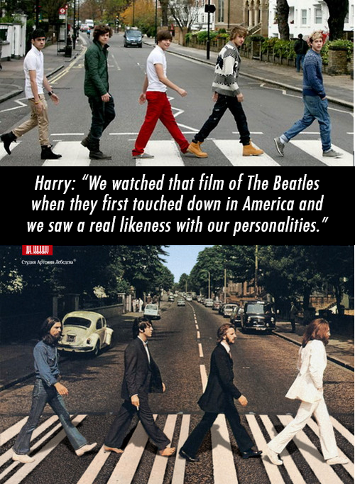 Harry Styles,One Direction  Quote (About smilar personalities likeness Beatles)