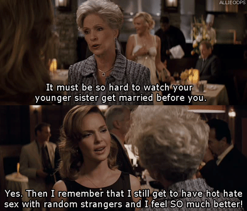 27 Dresses (2008) Quote (About wedding sex with random strangers marry marriage gifs fwb)