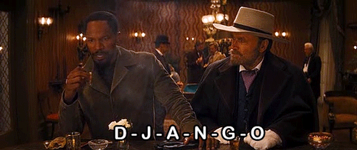 Django Unchained (2012) Quote (About silent name gifs)