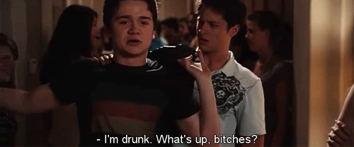 Easy A (2010) Quote (About straight pretend party gay drunk bitches bar alcohol)