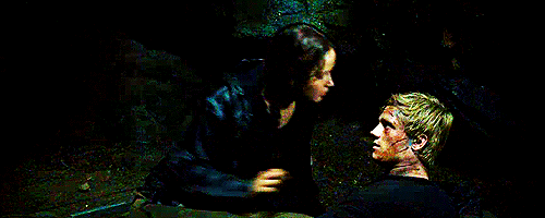 The Hunger Games (2012) Quote (About p & k kissing gifs cave scene)