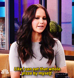 Jennifer Lawrence Quote (About pizza gifs food)