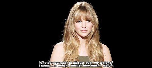 Jennifer Lawrence Quote (About weight heavy gifs)