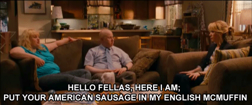 Bridesmaids (2011) Quote (About susages mcmuffin McDonalds gifs fellas english America)
