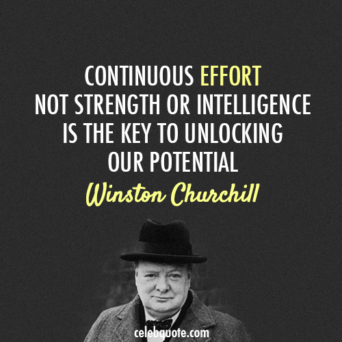 Winston Churchill Quote (About strength potential intelligence effort)