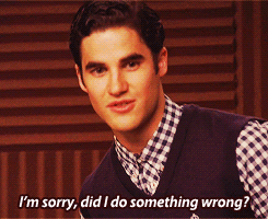 Glee Quote (About wrong sorry gifs)