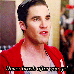 Glee Quote (About hair style gifs gel brush)