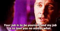 Glee Quote (About love gifs gay son father and son be yourself)