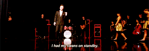 Glee Quote (About swans standby gifs)