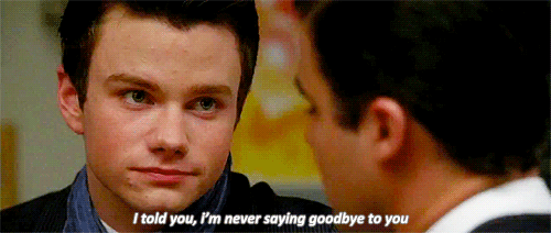 Glee Quote (About miss you love goodbye gifs)
