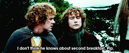 The Lord of the Rings: The Fellowship of the Ring (2001) Quote (About hungry gifs food breakfast)