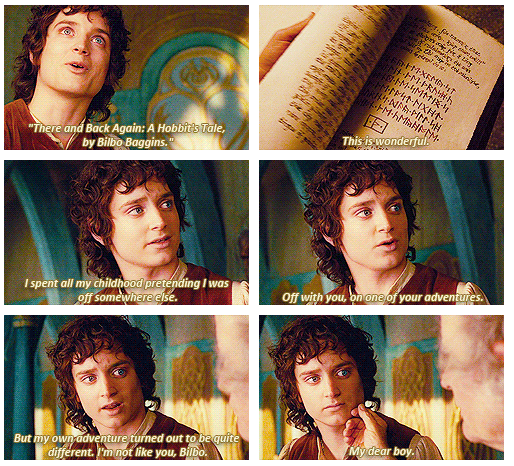 The Lord of the Rings: The Fellowship of the Ring (2001) Quote (About book Bilbo adventure A Hobbit Tale)
