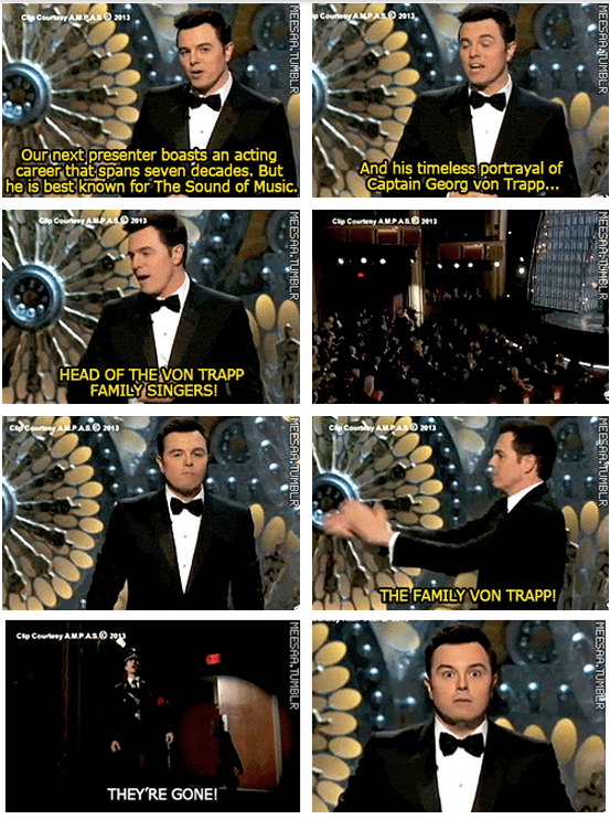 Oscars 2013 (85th Academy Awards) Quote (About Sound of Music Captain Georg von Trapp)