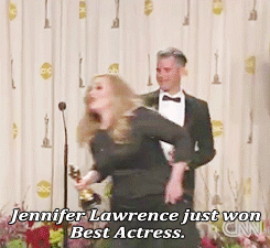 Oscars 2013 (85th Academy Awards) Quote (About Jennifer Lawrence gifs best actress)