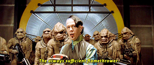 The Fifth Element (1997) Quote (About gifs flamethrower)