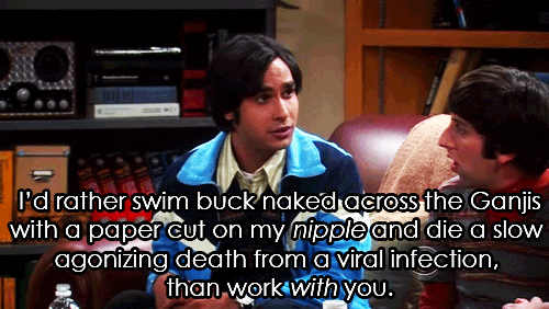 The Big Bang Theory Quote (About work nipple gifs colleague)