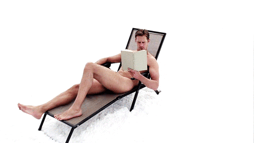 True Blood Quote (About sunbathing snow reading naked)