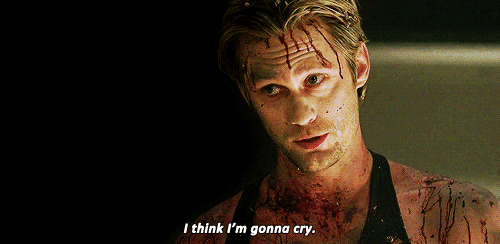 True Blood Quote (About emotional cry)
