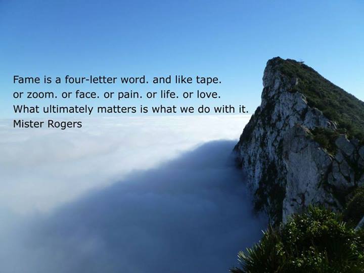 Fred Rogers Quote (About word fame)