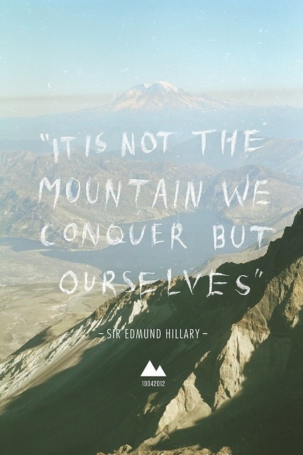 Edmund Hillary Quote (About mountain conquer)