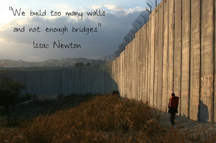 Issac Newton Quote (About walls bridges)
