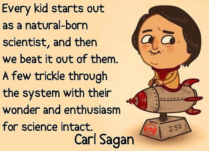 Carl Sagan Quote (About scientist science kid)